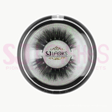 The Best Quality Mink Eyelashes Round Plastic Box Clear Band Mink Eyelash